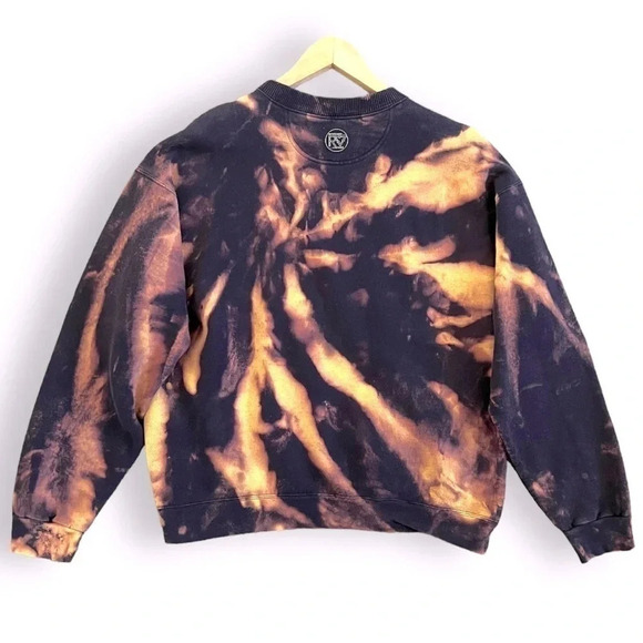 Vintage STARTER Upcycled Bleach-Dyed Crew Neck Pullover Sweatshirt Women’s MED - Picture 5 of 7